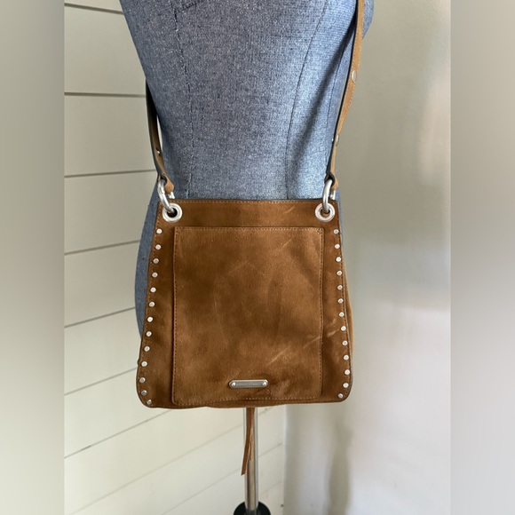 Rebecca Minkoff Darren Small Suede Shoulder Crossbody Bag - Picture 2 of 13
